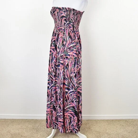 Evereve Hadley Strapless Maxi Dress Palm Print - XS - Picture 4 of 9